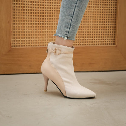 | Suede Pointy Toe Heels