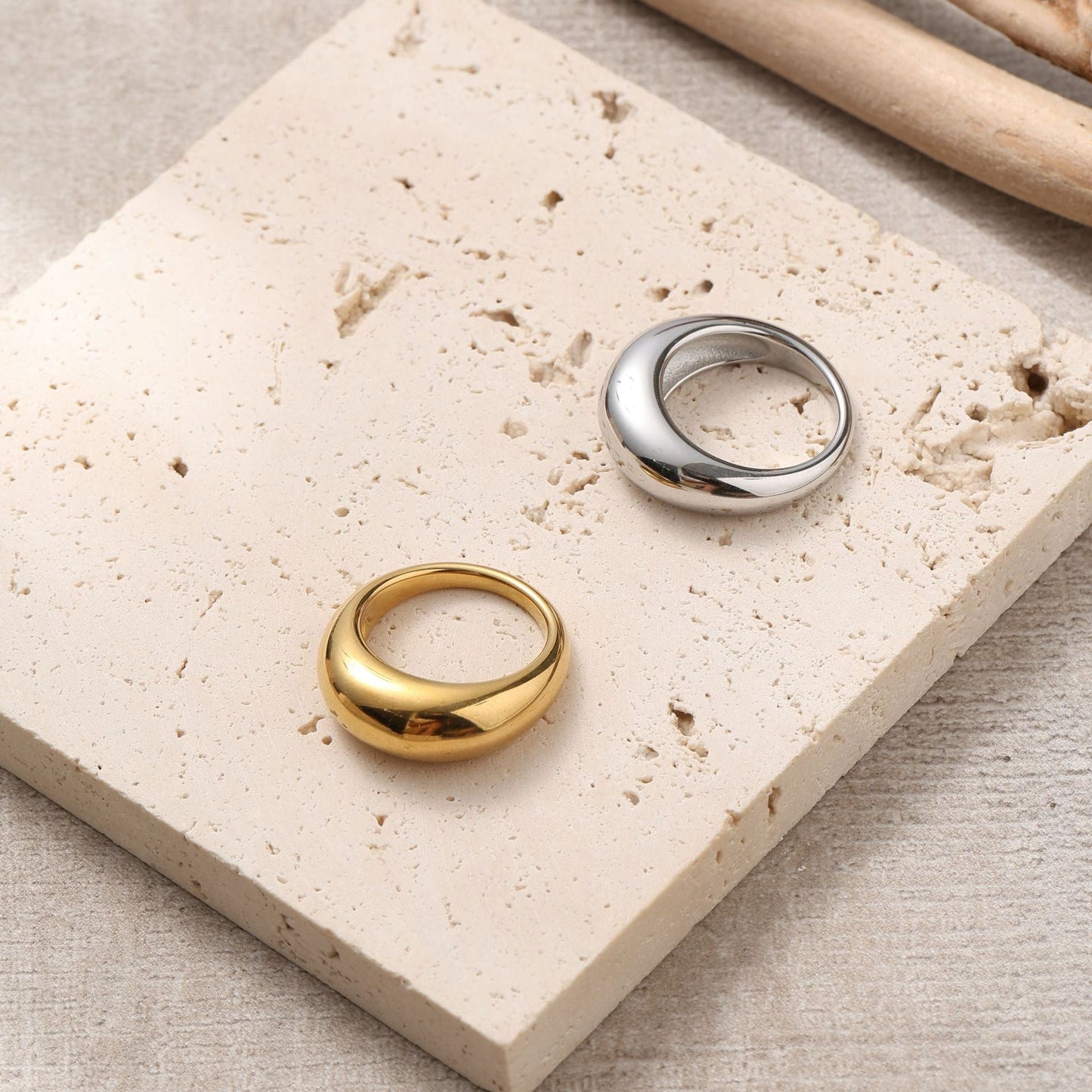 Minimalist Round Stainless Steel Ring