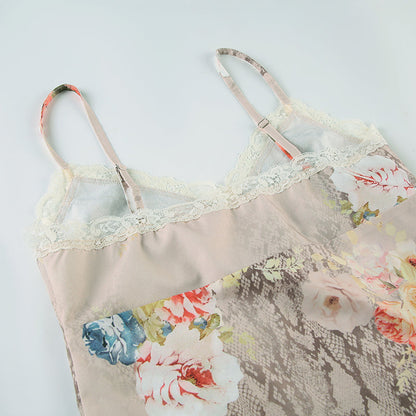 Elodie Lace-Trim Floral Top