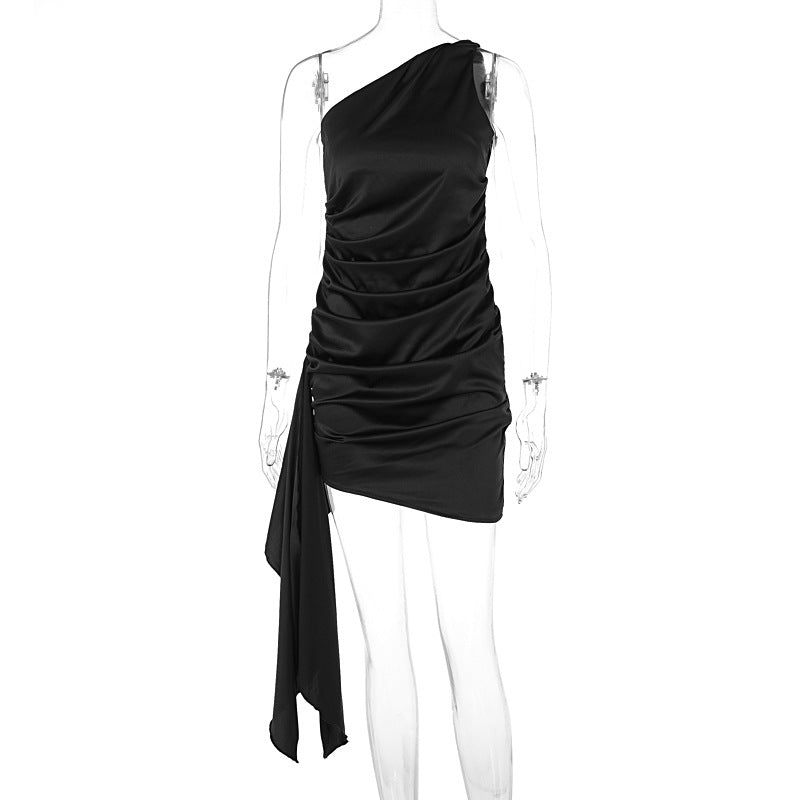 Single Shoulder Slim Ribbon Hip Bag