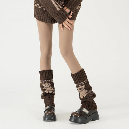 Wool Chunky Slouchy Sexy Red Leg Warmers