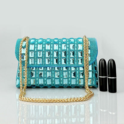 Ayesha Clutch Bag with Gemstones