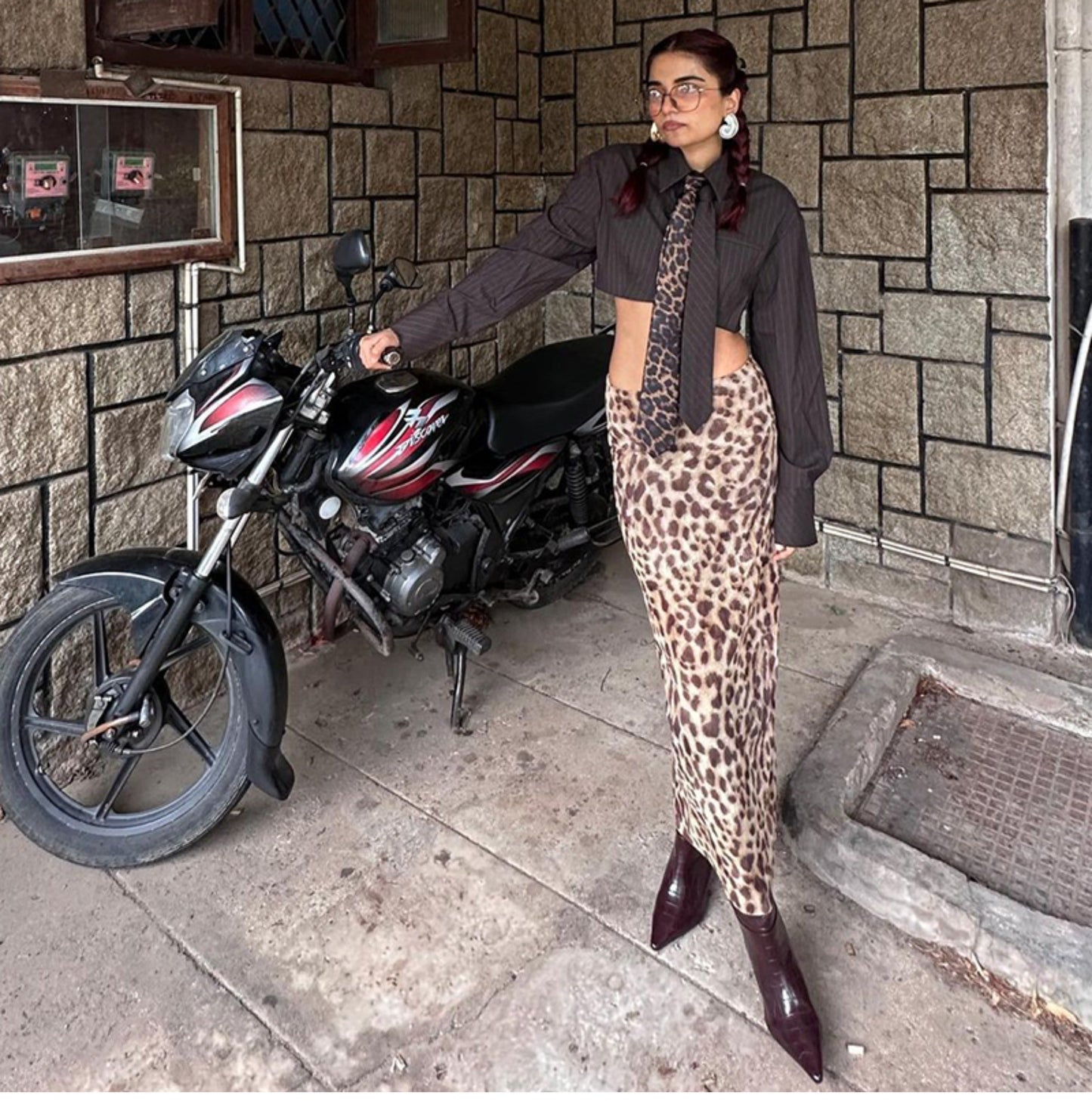 Romy Mesh Leopard Maxi Skirt
