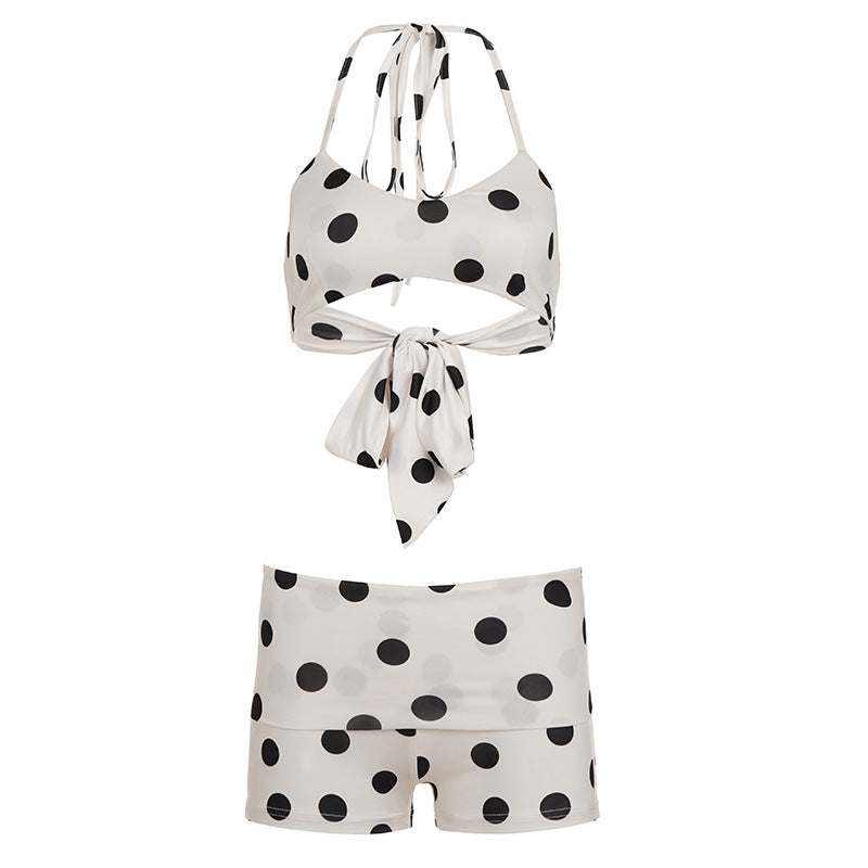 Polka Dot Halterneck Short Set