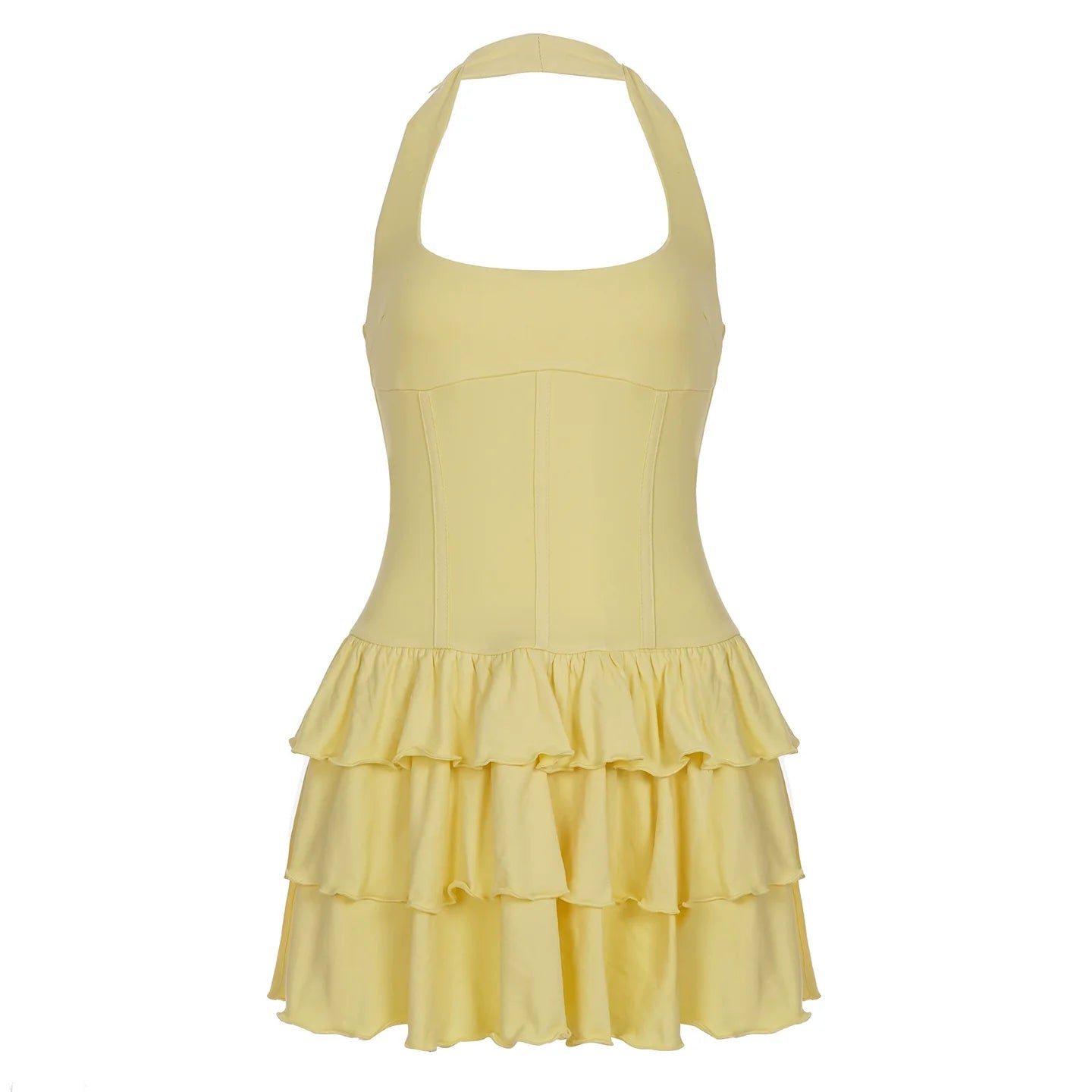 Aziya Halter Pleated Mini Dress