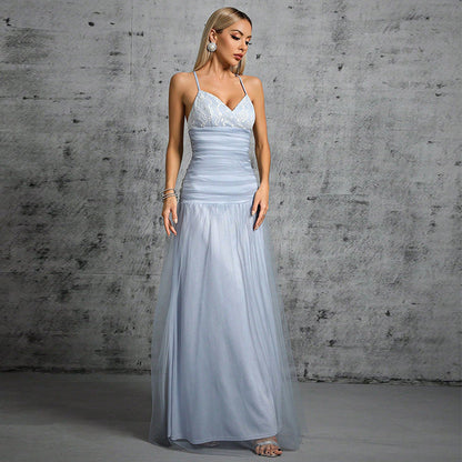 Evening Dress Fairy Dress Simple Mesh High End Exquisite Dress Seaside Vacation Cami Dress