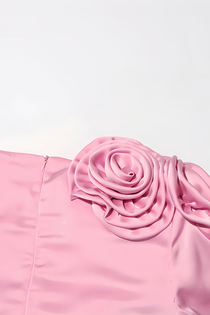 Samala 3D Floral Satin Maxi Dress