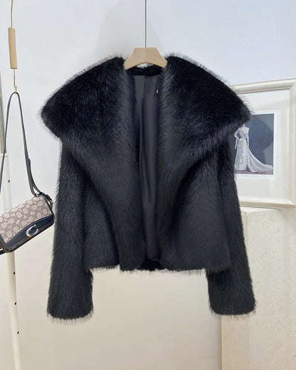 Brisa Plush Faux Fur Coat