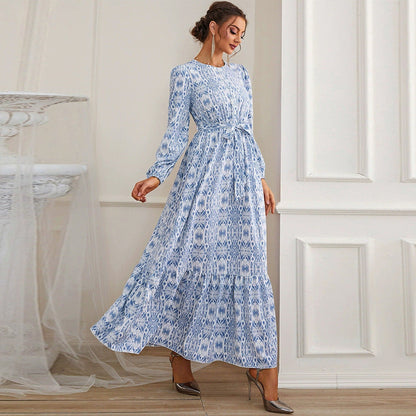 Fall Tea Dress French Printed Dress