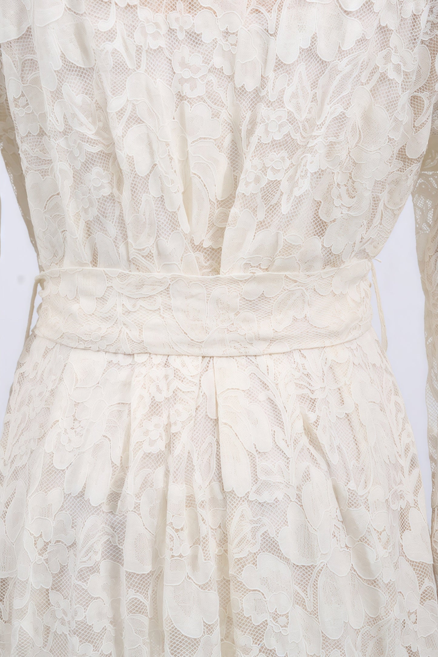 Melis Pleated Corded Lace Midi Dress