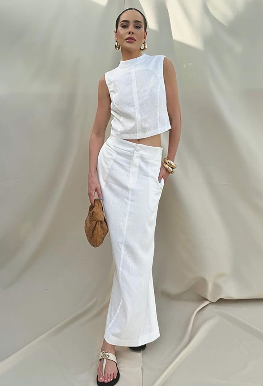 Garner Co-Ord Set - White