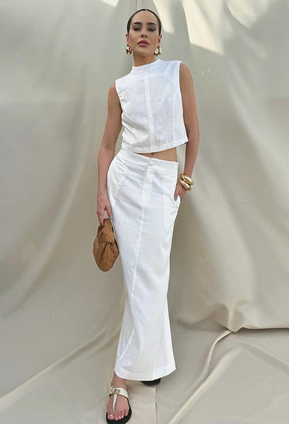 Garner Co-Ord Set - White