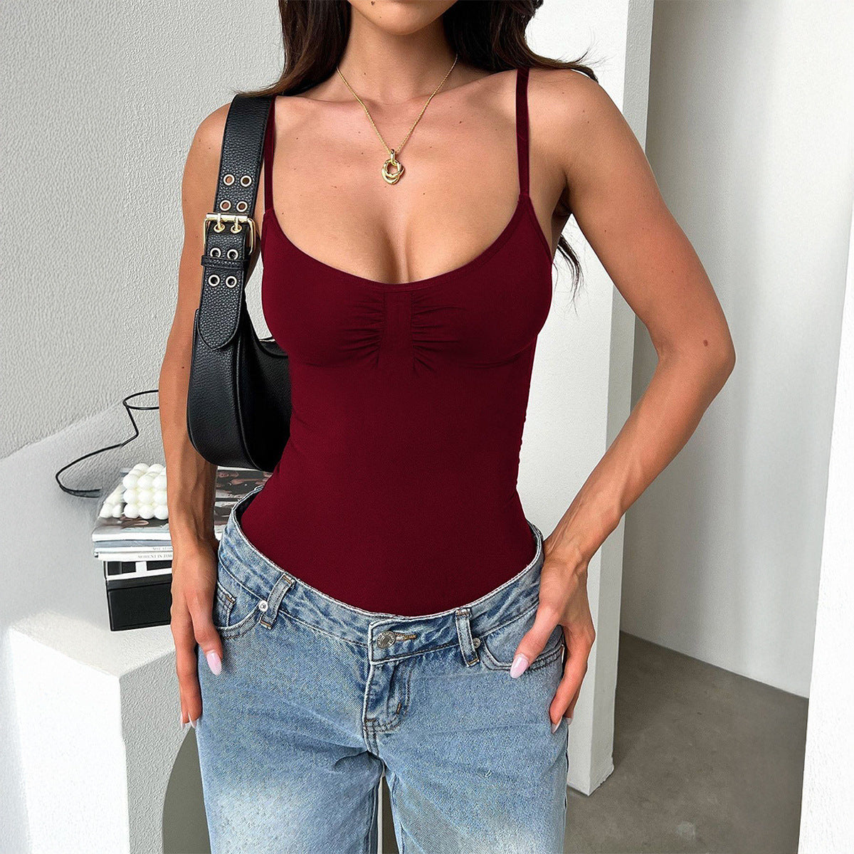 Daelyn Knitted Strappy Romper