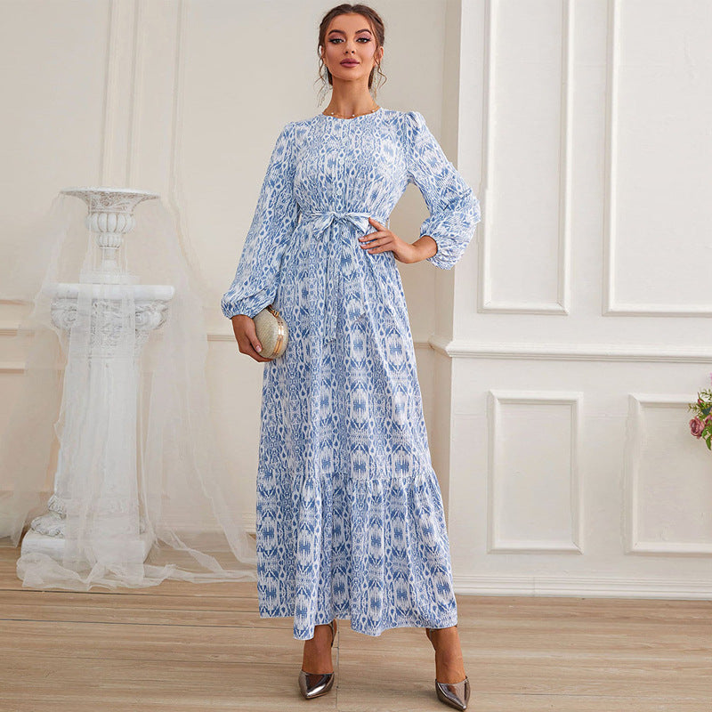 Fall Tea Dress French Printed Dress