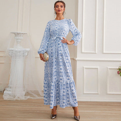 Fall Tea Dress French Printed Dress