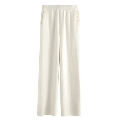 Ayana Cozy Knit Straight-Leg Pants