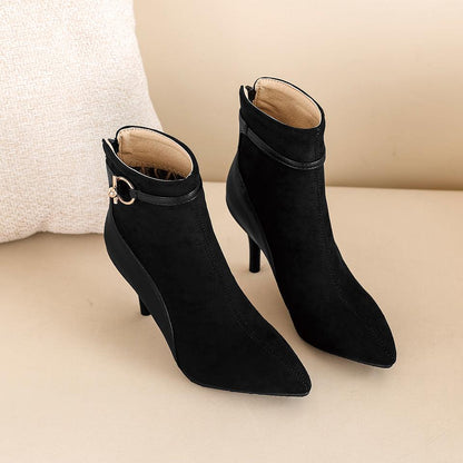 | Suede Pointy Toe Heels