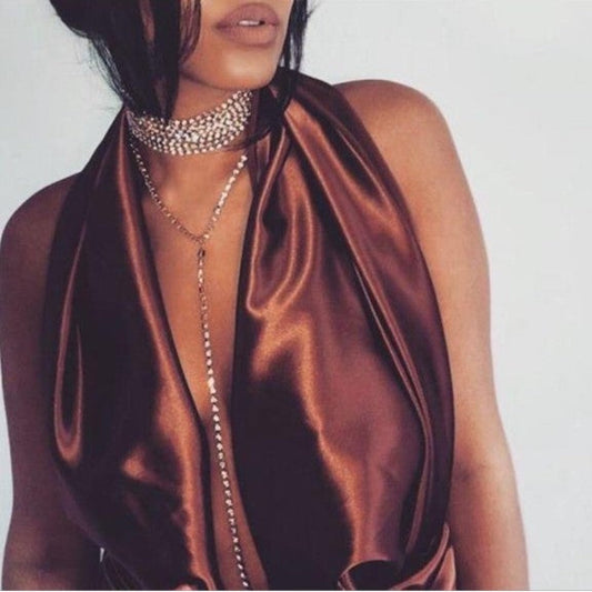 Stylish Multi Layer Full Rhinestone NeckLace