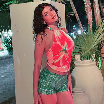 Dima Backless Floral Top