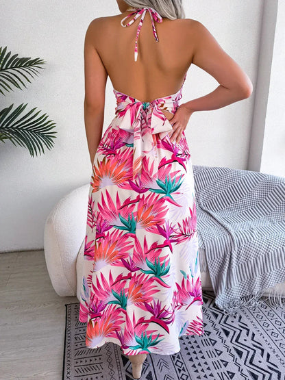 Off Shoulder Dress With Slit Hem