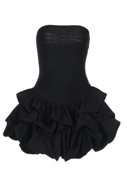 Celeste Strapless Bubble Mini DressRuched Bodice Party Silhouette
