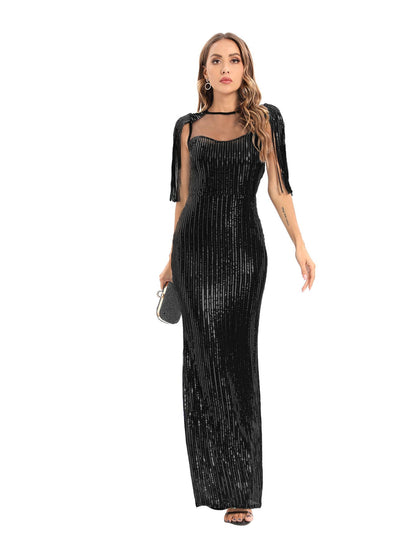 Retro Green Dress Party Evening Dress