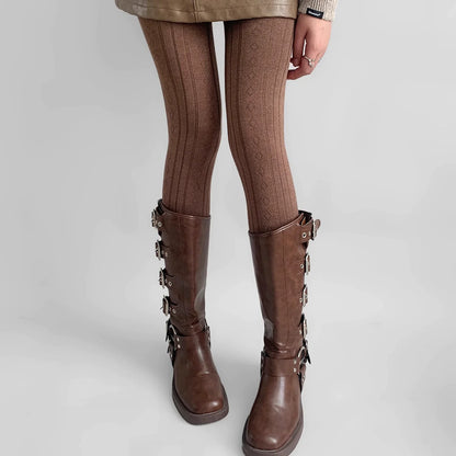 Analee Diamond Patterned Tights