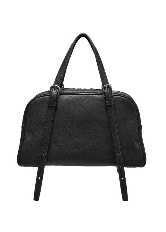 Minimalist Black Shoulder Bag – Adjustable Strap PU Leather Handbag