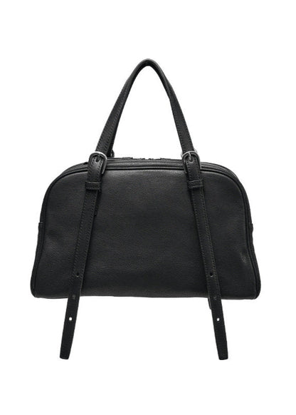 Minimalist Black Shoulder Bag – Adjustable Strap PU Leather Handbag