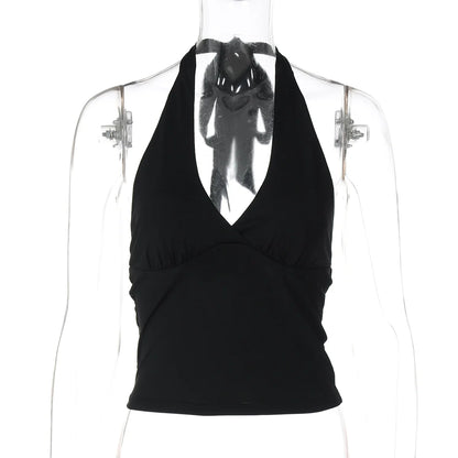 Shirley Halter Backless Top