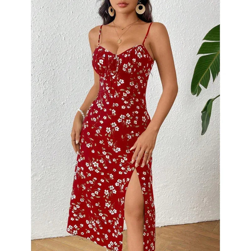 Women Thigh High Slit Sundress