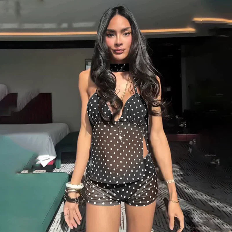 Polka Dot Two-Piece Short Set