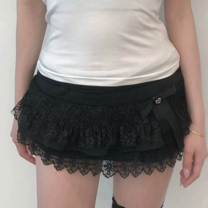 Leylani Bow Tiered Mini Skirt