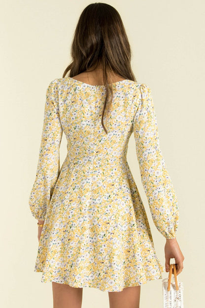 Lowri Floral Long Sleeve Cutout Maxi Dress