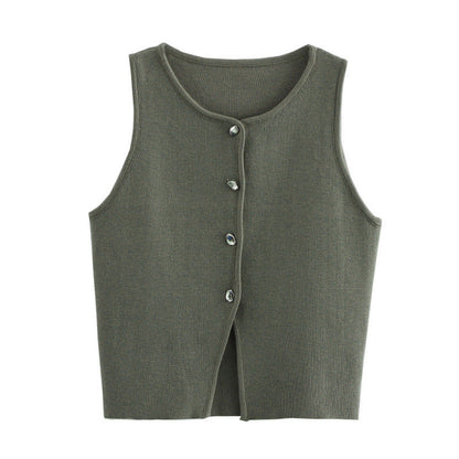Novalee Cropped Knit Vest