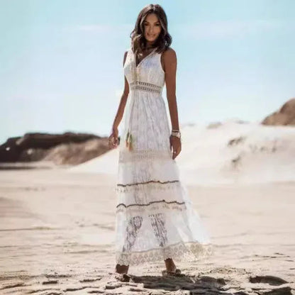 women split thigh summer maxi dress