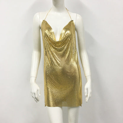 Metal Sequ Dress Slit Cami Dress Shein Same Dress