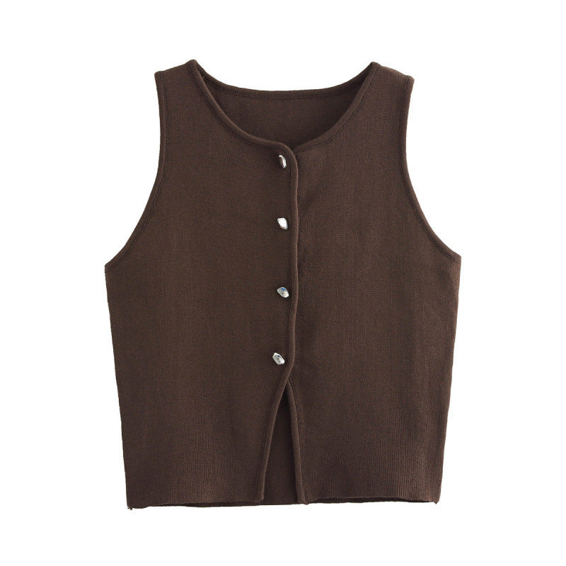 Novalee Cropped Knit Vest