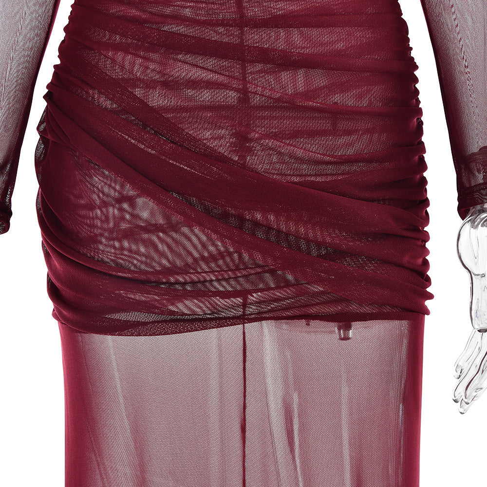 Bruna Maxi Dress - Maroon