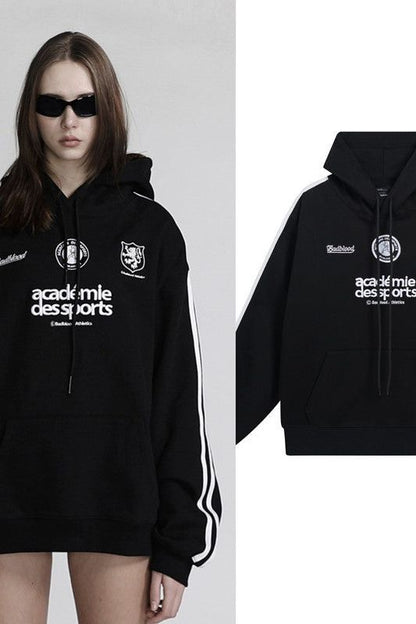 American retro embroidery pure cotton Hoodie