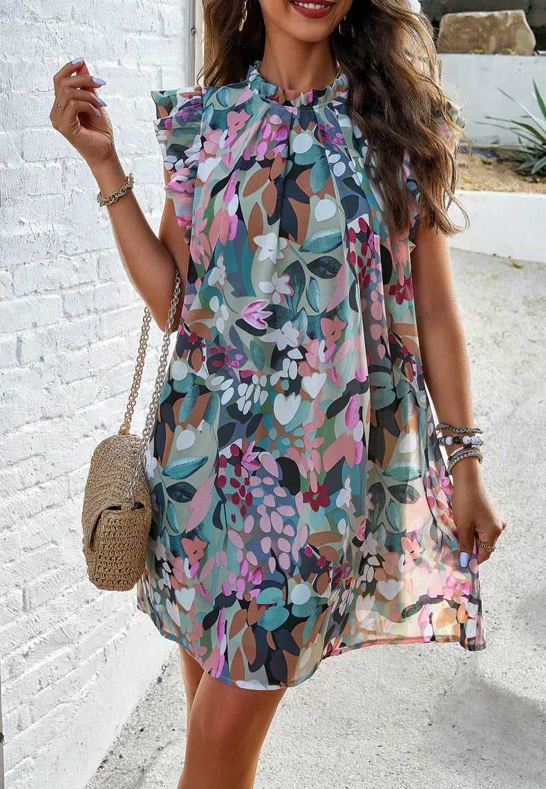A-Line Short Flowy Summer Dress for Women