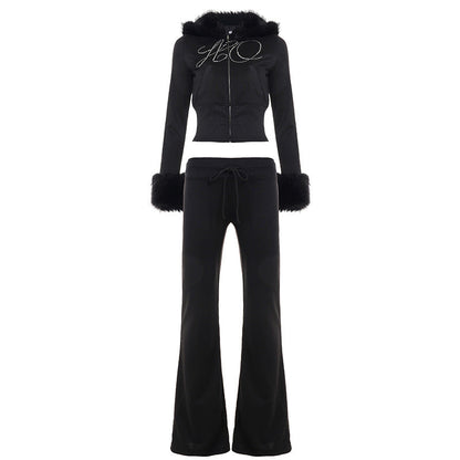 Hendrix Fluffy Rhinestone Lounge Set