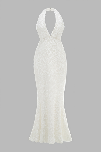 Dorirs Deep V 3D Floral Maxi Dress