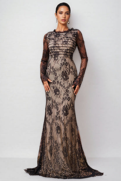 Remington Mesh Fishtail Maxi Dress