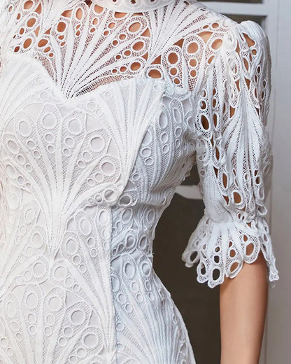 Champs-lys����es Embroidered Lace Dress
