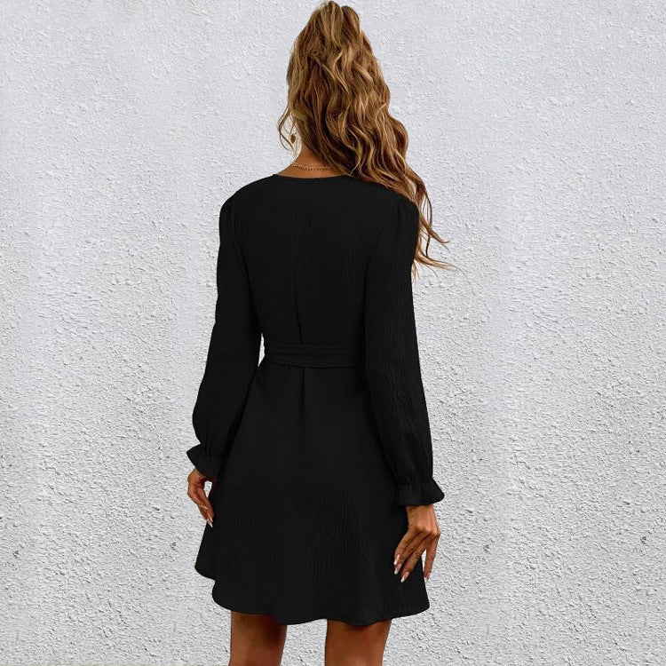 Julianna Satin Ruffle Mini Dress - FINAL SALE
