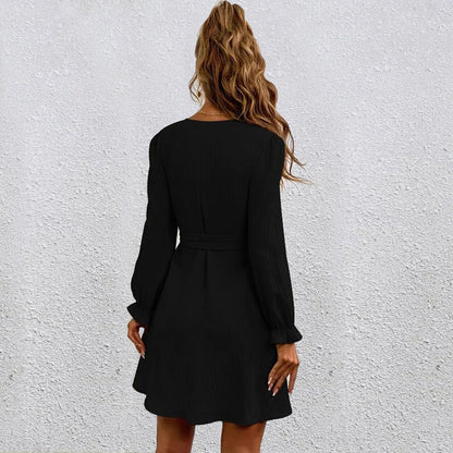 Julianna Satin Ruffle Mini Dress - FINAL SALE