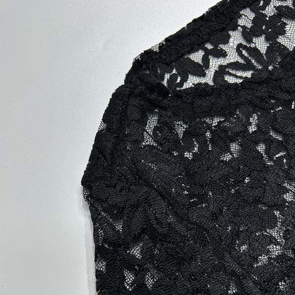 Sheer long sleeve lace maxi dress for women