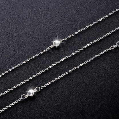 Single Layer Round Rhinestone Back Body Chain