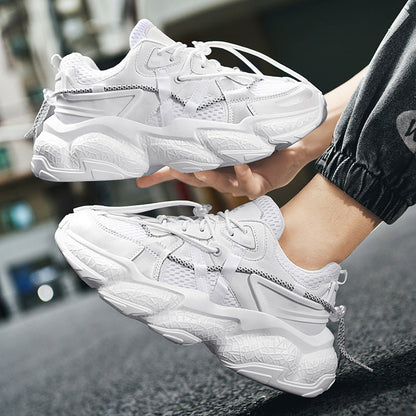 Women's Black Non-Slip Platform Sneakers With Lace Up Comfort
